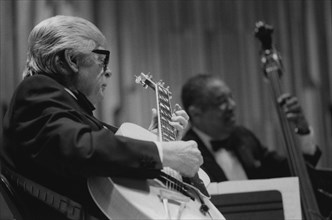 Mundell Lowe, Andre Previn Trio, Barbican, 1995. Creator: Brian Foskett.