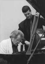 Stan Tracey and Andy Cleyndert, Brecon Jazz Festival, 1999. Creator: Brian Foskett.