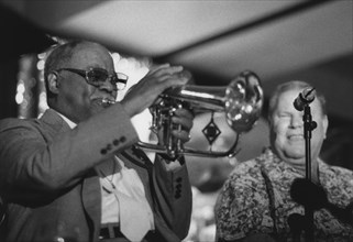 Clark Terry and Jack Sheldon, The March of Jazz, Clearwater Beach, Florida, 2000. Creator: Brian Foskett.