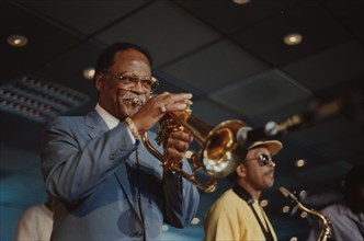 Clark Terry, Jazz Inn Party, Nordwijk, Netherlands, 1989. Creator: Brian Foskett.