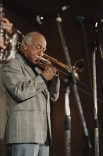 George Chisholm, Edinburgh Jazz Festival, 1986. Creator: Brian Foskett.