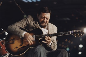 Barney Kessel, Jazz Inn Party, Nordwijk, Netherlands, 1989. Creator: Brian Foskett.