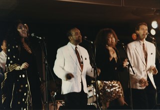 Jon-Judith-Aria Hendricks and Kevin Burke, North Sea Jazz Festival, Netherlands, 1991. Creator: Brian Foskett.