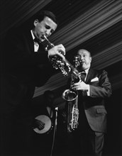 Pat Halcox, Bud Freeman, Daily Mail International Jazz Festival, Manchester, 1963. Creator: Brian Foskett.