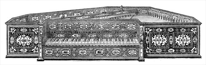 Musical Instruments at the South Kensington Museum: Spinet, 1870. Creator: Unknown.