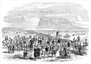 The Calpe Hunt Steeplechases, Gibraltar, 1870. Creator: Unknown.