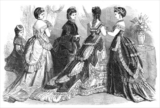 Paris fashions for February, 1870. Creator: Unknown.