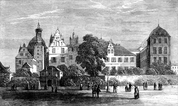 The Schloss (or Grand Ducal Palace) at Darmstadt, 1862.  Creator: Unknown.