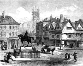 Queen-Square, Wolverhampton, with statue of the late Prince Consort, 1871. Creator: Unknown.