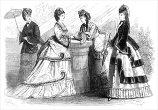 Paris fashions for June, 1870. Creator: Unknown.