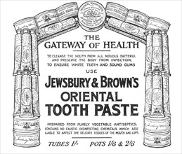 The Gateway of Health - use Jewsbury & Brown's Oriental Tooth Paste, 1909. Creator: Unknown.