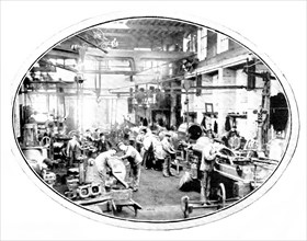 The making of the engines that drive cotton-mills: one of the erecting-shops, 1909. Creator: Unknown.