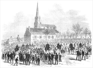 The Strike at the Creuzot Ironworks: arrival of the Lancers, 1870. Creator: Unknown.