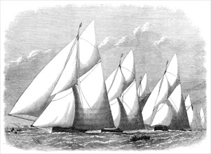 The Royal Thames Yacht Club: finish of the cutter-match, 1870. Creator: Unknown.