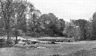 Golf near the scene of Gray's "Elegy": the seventh green of the new Stoke Poges golf course, 1909. Creator: Unknown.