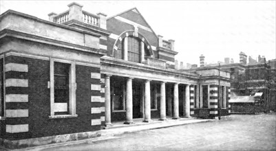 Begin To Hope, All Ye Who Enter Here: Out-Patients' Department, Royal Infirmary, Manchester, 1909. Creator: Unknown.