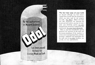 ...Odol has been proved the best for cleansing Mouth and Teeth, 1909. Creator: Unknown.