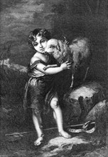 St. John and the Lamb, by Murillo, 1870. Creator: W Thomas.