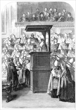 The Papal Great Council at Rome: Reading Out The Decrees, 1870. Creator: Unknown.