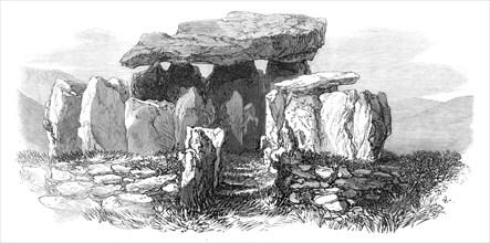 Prehistoric Remains in Jersey: the Pocquelaye Cromlech, 1870. Creator: Unknown.