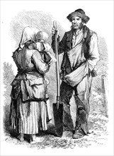 Sketches from Ireland: inhabitants of a bog village, near Castlereagh, 1870. Creator: Unknown.