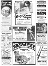 Page of advertisements, 1909. Creator: Unknown.