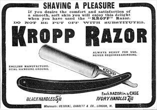 Kropp Razor - do not be put off with substitutes, 1909. Creator: Unknown.