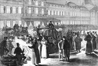 Courtyard of the Tuileries on the night of a State Ball, 1870. Creator: Unknown.