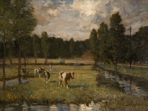 Suffolk Water Meadows, 1906. Creator: Bertram Priestman.