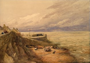 Lynmouth Harbour, North Devon [Undated], c1810-1859. Creator: David Cox the Elder.