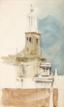 Sketch of a Church, c1840s. Creator: David Cox the Elder.