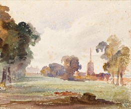 Aston Hall and Church, 1835-45. Creator: David Cox the Elder.