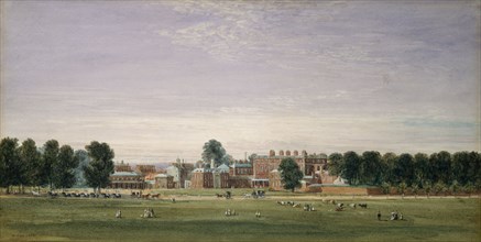 Buckingham House from the Green Park, 1825. Creator: David Cox the Elder.