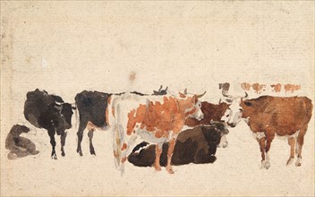 Study of Cattle, c1800-1830. Creator: David Cox the Elder.