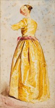 Drapery Study For Figure of Woman in Yellow Dress, c1820s. Creator: David Cox the Elder.