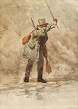 Study of an old man fishing, c1830s. Creator: David Cox the Elder.