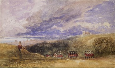 Peace and War, Lympne Church and Castle, 1847-49. Creator: David Cox the Elder.