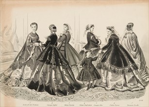 Costume plate - Le Follet, 1865-1866. Creator: Unknown.