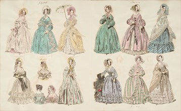 Costume plates,1838-1839. Creator: Unknown.