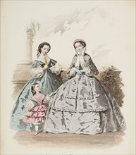 Fashion plate - Journal des Demoiselles, 1860. Creator: Gilquin & Dupain.