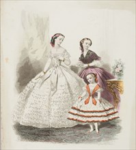 Fashion plate - Journal des Demoiselles II, 1860. Creator: Gilquin & Dupain.