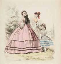 Fashion plate - Journal des Demoiselles IX, 1860. Creator: Gilquin & Dupain.