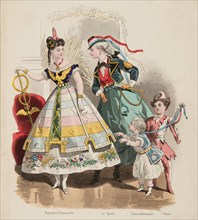 Fashion plate - Fancy Dress - Journal des Demoiselles I, 1868. Creator: Gilquin fils.