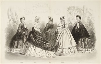 Fashion plate - Journal des Demoiselles V, 1861. Creator: Gilquin & Dupain.