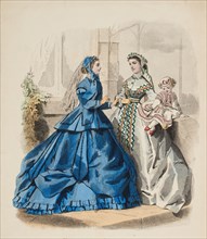 Fashion plate - Journal des Demoiselles, 1865. Creator: Gilquin fils.