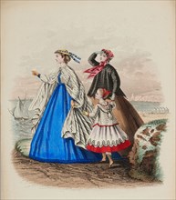 Fashion plate - Journal des Demoiselles XI, 1866. Creator: Gilquin fils.