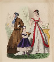 Fashion plate - Journal des Demoiselles XII, 1866. Creator: Gilquin fils.