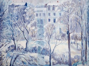 Snow In Russell Square, 1940. Creator: Stanislawa Karlowska.