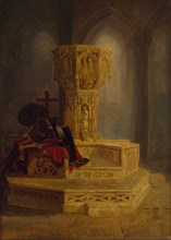 Font, Walsingham Church, 1831. Creator: William James Muller.