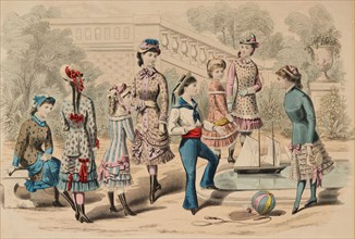 Latest Paris Fashions and Childrens Fancy Costumes, 1880. Creator: Unknown.